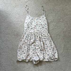 American Eagle Floral Spaghetti Strap Romper